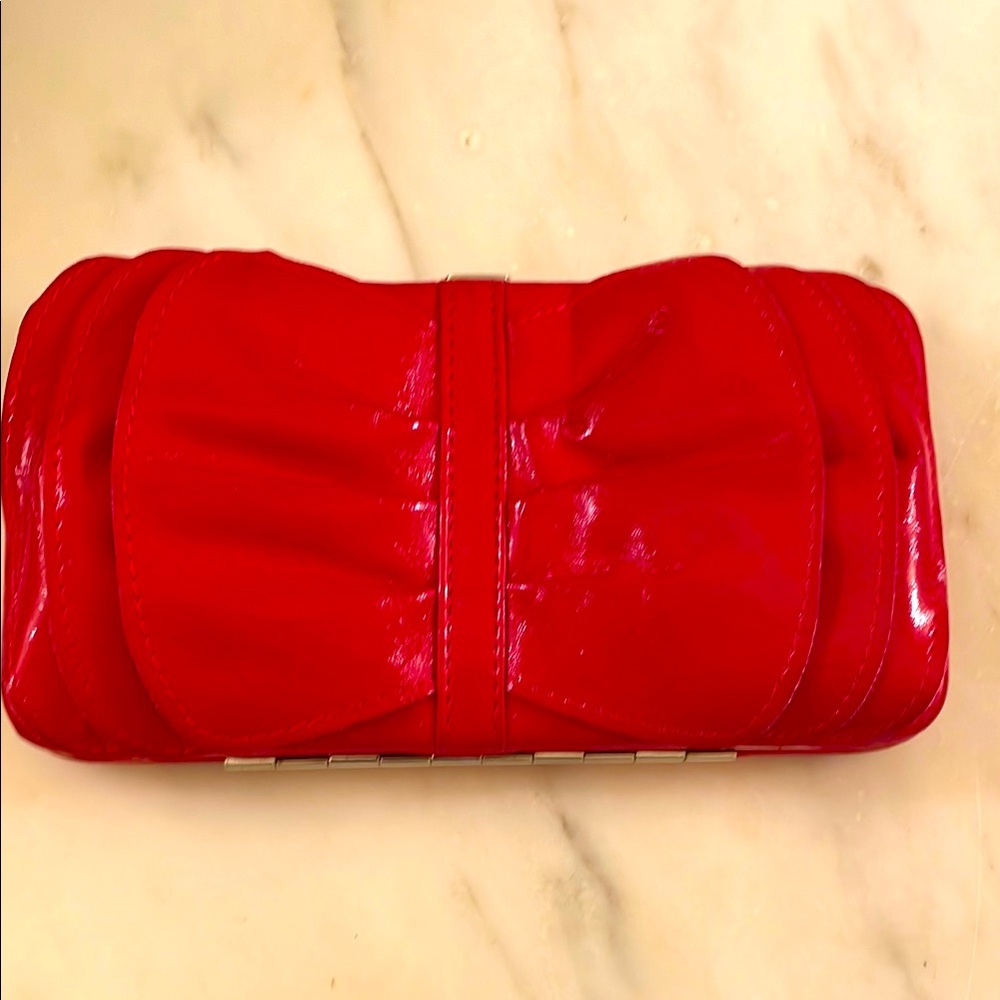 Shiny Red Clutch Bag/wallet